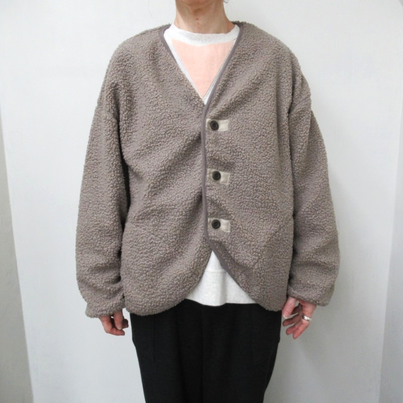 LAITERIE もこもこパイルブルゾン/MOCHA17 【日本製】